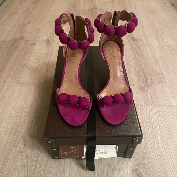 ALAIA Bomb Suede Sandal - Picture 2 of 5